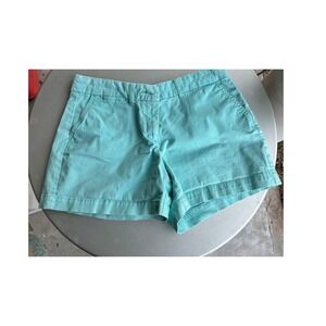 Crown & Ivy Petite Mint Blue Chino Shorts Size 8P Mid Rise Summer Preppy